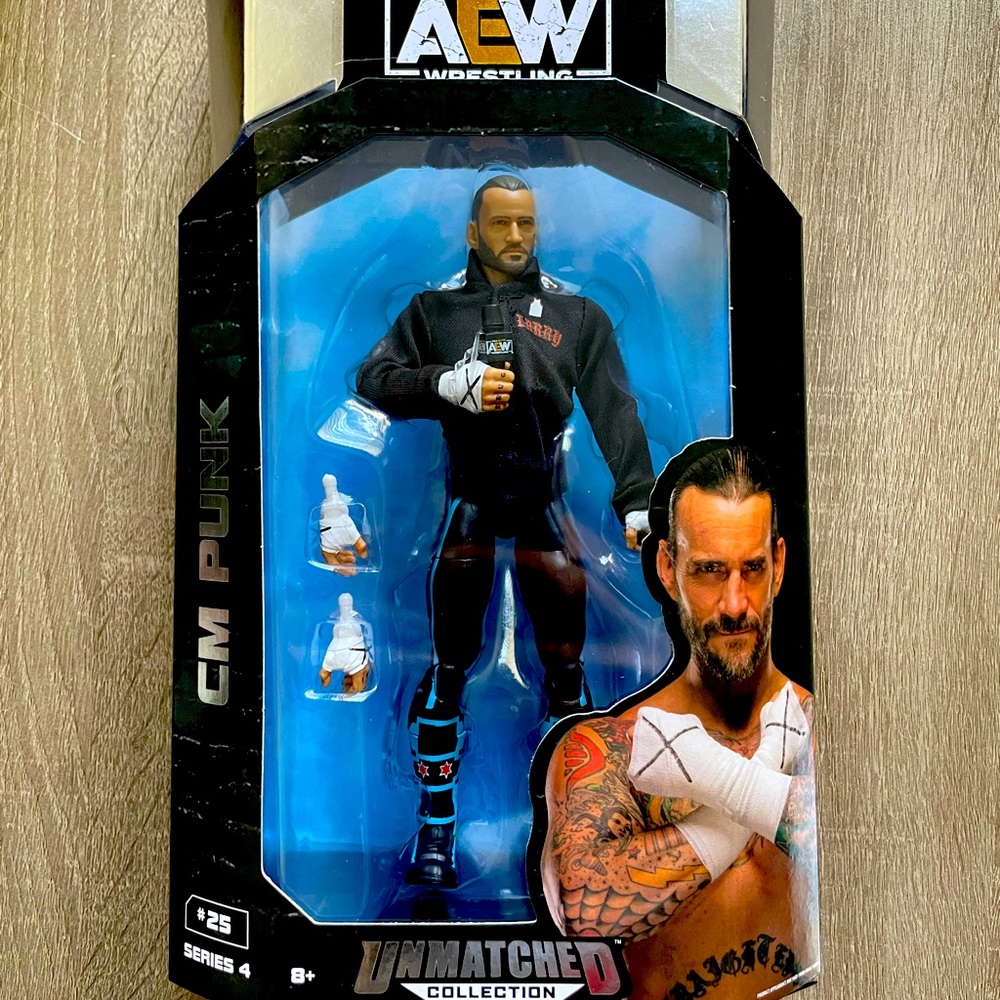 AEW Unmatched Series 4 #25 Action Figure CM Punk All Elite Wrestling Toy